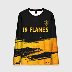 Лонгслив мужской In Flames - gold gradient посередине, цвет: 3D-принт