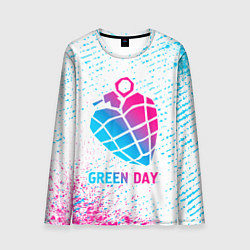 Лонгслив мужской Green Day neon gradient style, цвет: 3D-принт