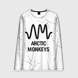 Лонгслив мужской Arctic Monkeys glitch на светлом фоне, цвет: 3D-принт