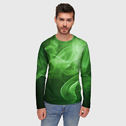 Лонгслив мужской Зеленый дым, цвет: 3D-принт — фото 2