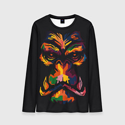 Лонгслив мужской Морда гориллы поп-арт, цвет: 3D-принт