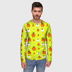 Лонгслив мужской Стадо овец в поле, цвет: 3D-принт — фото 2