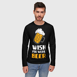 Лонгслив мужской Wish you were beer, цвет: 3D-принт — фото 2