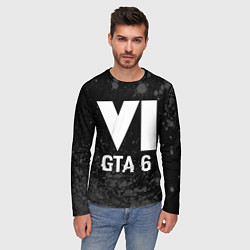 Лонгслив мужской GTA 6 glitch на темном фоне, цвет: 3D-принт — фото 2