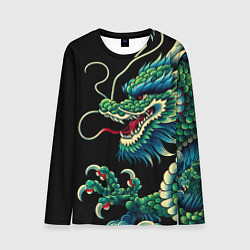 Лонгслив мужской Japanese irezumi - dragon, цвет: 3D-принт