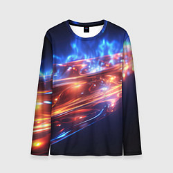 Мужской лонгслив Оранжевая полоса в движении