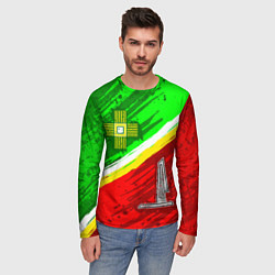 Лонгслив мужской Флаг Зеленограадского АО, цвет: 3D-принт — фото 2