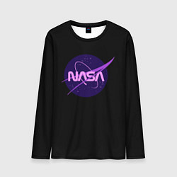 Лонгслив мужской NASA neon space, цвет: 3D-принт