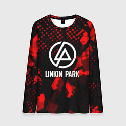 Мужской лонгслив Linkin park краски текстуры