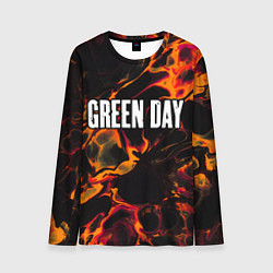 Лонгслив мужской Green Day red lava, цвет: 3D-принт