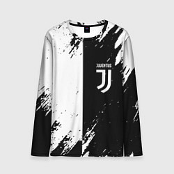 Мужской лонгслив Juventus краски чёрнобелые