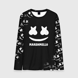 Мужской лонгслив Marshmello белое лого