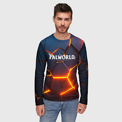 Лонгслив мужской Palworld logo разлом плит, цвет: 3D-принт — фото 2