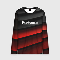 Лонгслив мужской Palworld logo black red abstract, цвет: 3D-принт