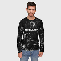 Лонгслив мужской Nickelback black ice, цвет: 3D-принт — фото 2