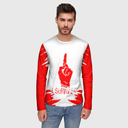 Лонгслив мужской Dead by Daylight красный, цвет: 3D-принт — фото 2