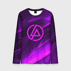 Мужской лонгслив Linkin park neon stripes logo