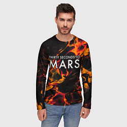 Лонгслив мужской Thirty Seconds to Mars red lava, цвет: 3D-принт — фото 2