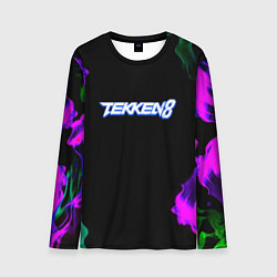 Мужской лонгслив Tekken огненный дым текстура