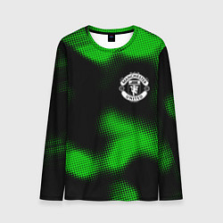 Лонгслив мужской Manchester United sport halftone, цвет: 3D-принт