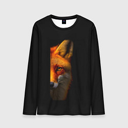Лонгслив мужской Морда рыжей лисы, цвет: 3D-принт