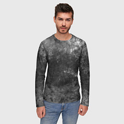 Лонгслив мужской Абстракция - серая шкура, цвет: 3D-принт — фото 2