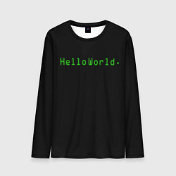 Мужской лонгслив Hello world