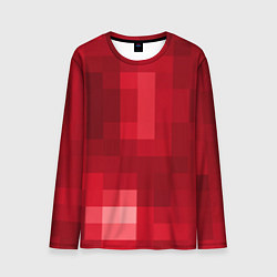 Лонгслив мужской Red cubes abstraction, цвет: 3D-принт