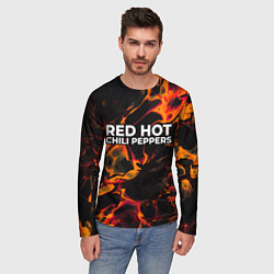 Лонгслив мужской Red Hot Chili Peppers red lava, цвет: 3D-принт — фото 2