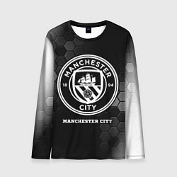 Лонгслив мужской Manchester City sport на темном фоне, цвет: 3D-принт