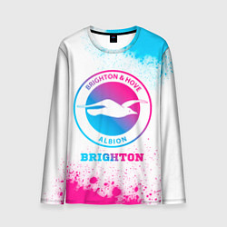 Лонгслив мужской Brighton neon gradient style, цвет: 3D-принт