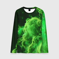 Лонгслив мужской Зелёный густой дым - inferno green, цвет: 3D-принт