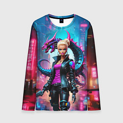 Лонгслив мужской Барби и дракон - киберпанк нейросеть, цвет: 3D-принт
