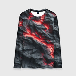 Лонгслив мужской Раскаленная лава на горных камнях, цвет: 3D-принт