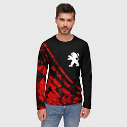 Лонгслив мужской Peugeot sport grunge, цвет: 3D-принт — фото 2