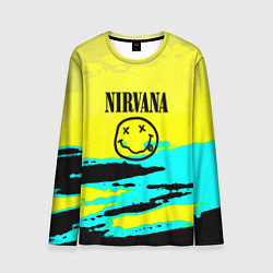 Мужской лонгслив Nirvana краски кислотные