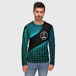 Лонгслив мужской Saab electro hexagon, цвет: 3D-принт — фото 2