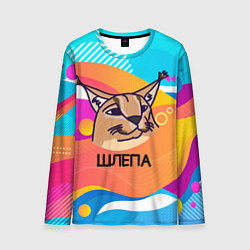 Мужской лонгслив Нарисованный кот Шлепа pop art