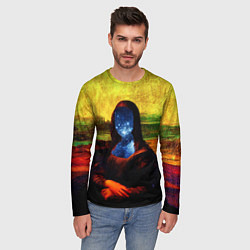 Лонгслив мужской Космическая джаконда, цвет: 3D-принт — фото 2