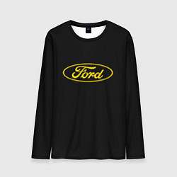 Лонгслив мужской Ford logo yellow, цвет: 3D-принт