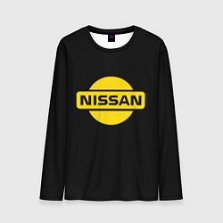 Лонгслив мужской Nissan yellow logo, цвет: 3D-принт