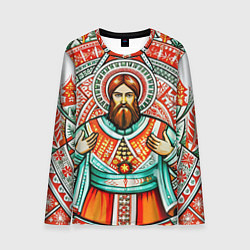 Мужской лонгслив Русский богатырь в славянском стиле