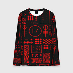 Мужской лонгслив Twenty one pilots pattern rock