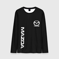 Мужской лонгслив Mazda white logo