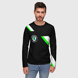 Лонгслив мужской Skoda geometry, цвет: 3D-принт — фото 2