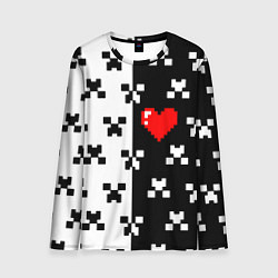 Мужской лонгслив Minecraft pattern love