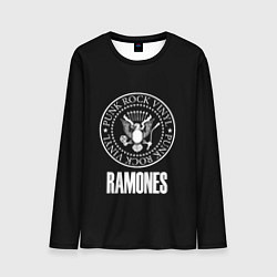 Лонгслив мужской Ramones rock logo, цвет: 3D-принт