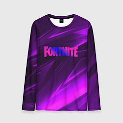 Лонгслив мужской Fortnite neon stripes angles logo, цвет: 3D-принт