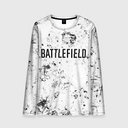 Лонгслив мужской Battlefield dirty white craters, цвет: 3D-принт