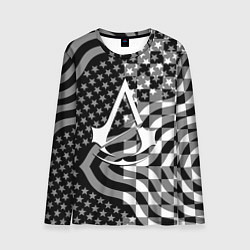 Лонгслив мужской Assassins Creed logo game usa, цвет: 3D-принт